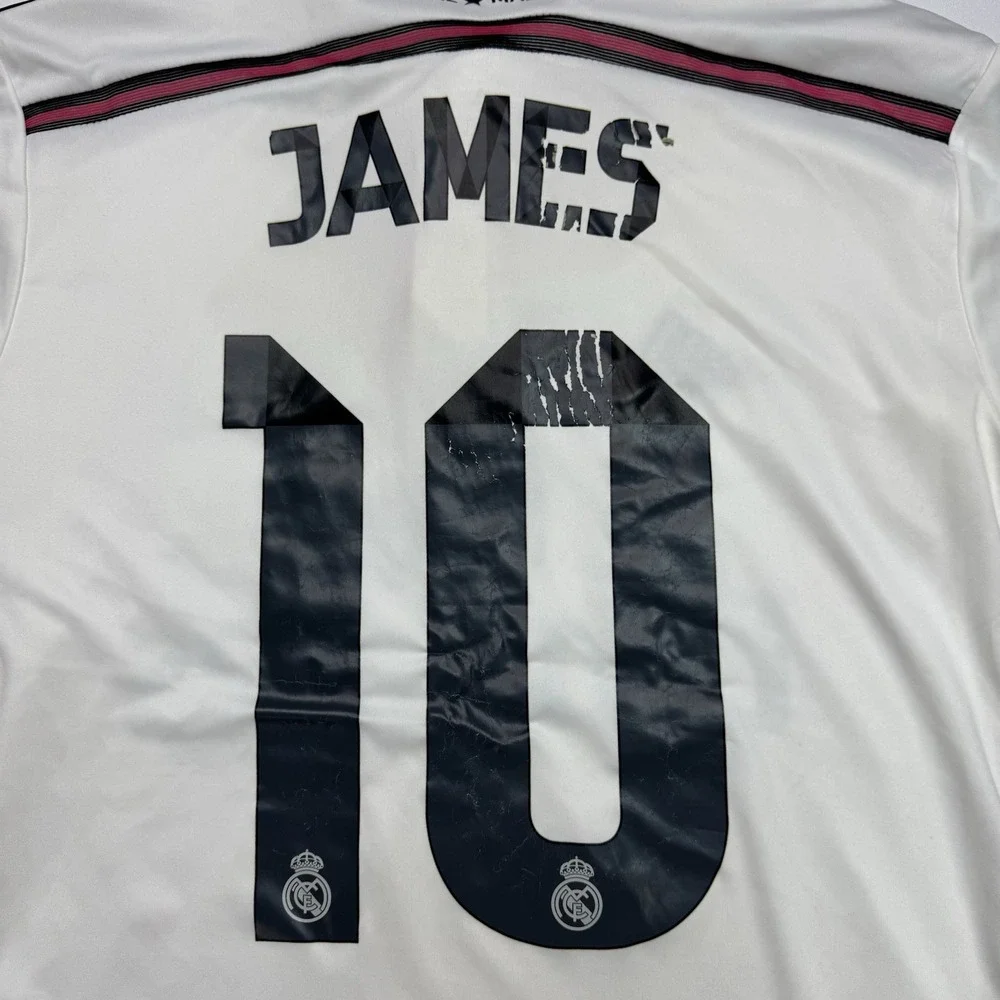 Real Madrid Adidas Soccer Jersey Mens Small White Fly Emirates Football Shirt 10